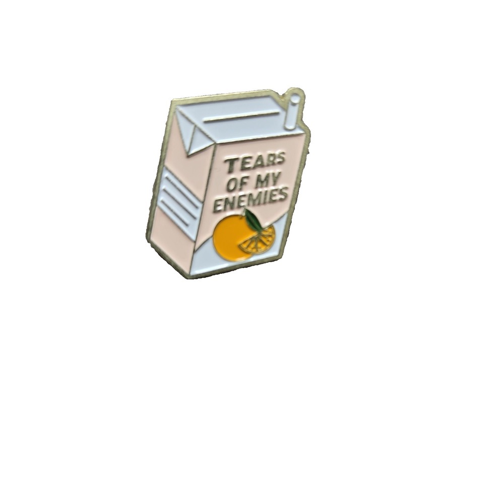 Tears of My Enemies Juice Box‎  New Enamel Badge Pin Backpack Brooch Funny